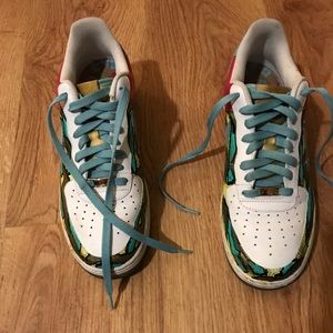 Nike Air Force One custom designed size 9.5 US